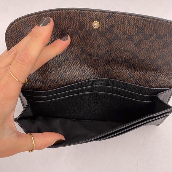 Coach Black Leather Slim Envelope Wallet - Picture 5 of 5